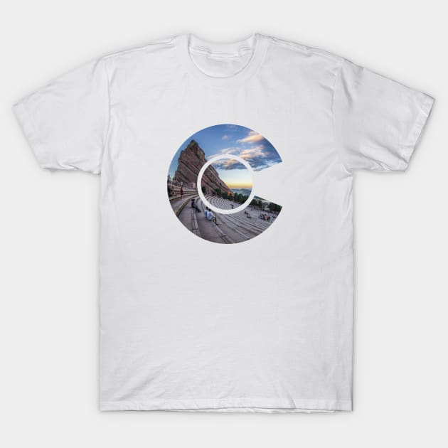 Colorado Red Rocks Amphitheater T-Shirt by DeadBeatElite